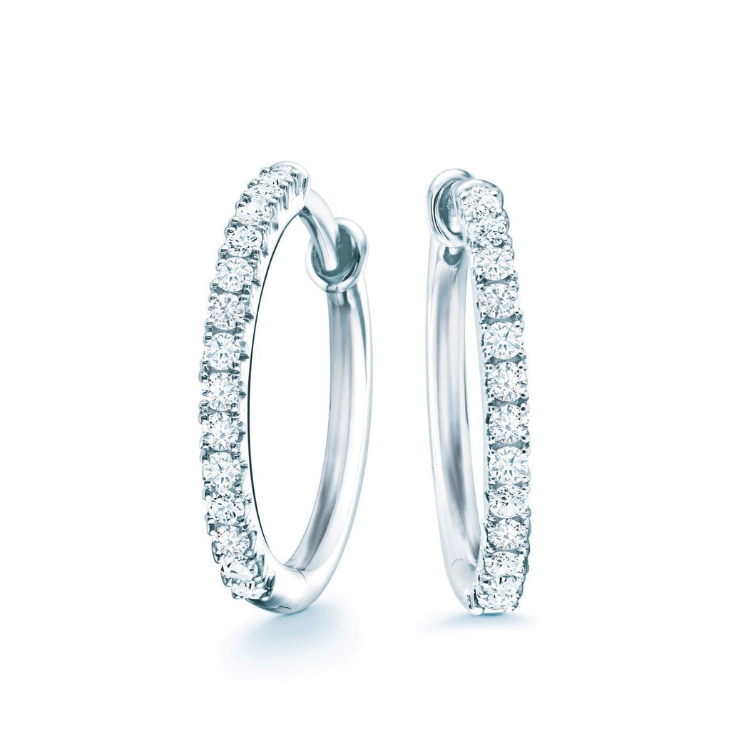 3,30 karaat Briljant Geslepen Echt Diamanten Dame Hoepel Oorbellen Goud Wit 14K - harrychadent.nl