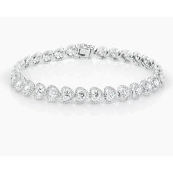 3,35 Karaat Briljant Geslepen Echt Diamanten Dames Armband Goud Wit 14K