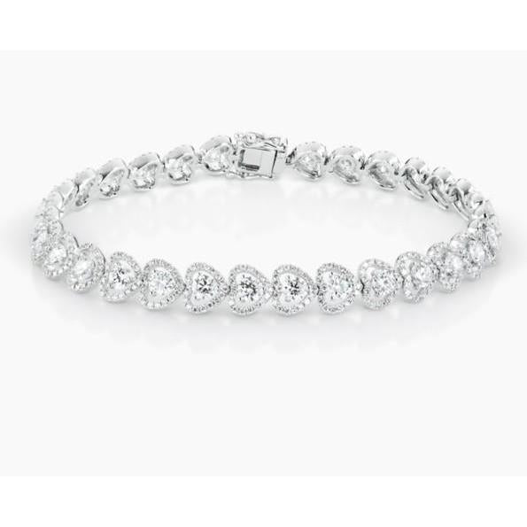 3,35 Karaat Briljant Geslepen Echt Diamanten Dames Armband Goud Wit 14K - harrychadent.nl