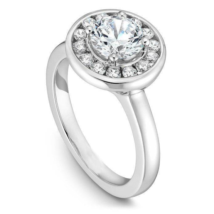 3.40 karaat diamanten Halo verlovingsring wit goud 14K - harrychadent.nl