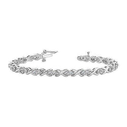 3,40 Karaat Ronde Prong Set Echt Diamanten Tennis X Stijl Armband Goud