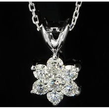 Afbeelding in Gallery-weergave laden, 3.5 ct diamanten bloem stijl ketting hanger wit goud vrouwen sieraden - harrychadent.nl
