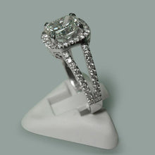 Afbeelding in Gallery-weergave laden, 3.50 karaat kussen Diamant Solitaire Ring Split Shank sieraden Nieuw - harrychadent.nl
