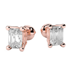 Natuurlijke Diamanten Oorbel 3.50ct - Roségoud 14K