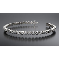 3,50 karaat Ronde Geslepen Echt Diamanten Tennisarmband Wit Goud 14K Nieuw