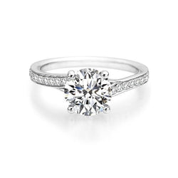3.70 Ct Prachtige Rond Geslepen Natuurlijke uit de a aarde gewonnen Diamanten Jubileumring