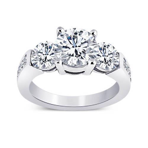 3.76 karaat ronde diamanten drie stenen stijl verlovingsring sieraden - harrychadent.nl