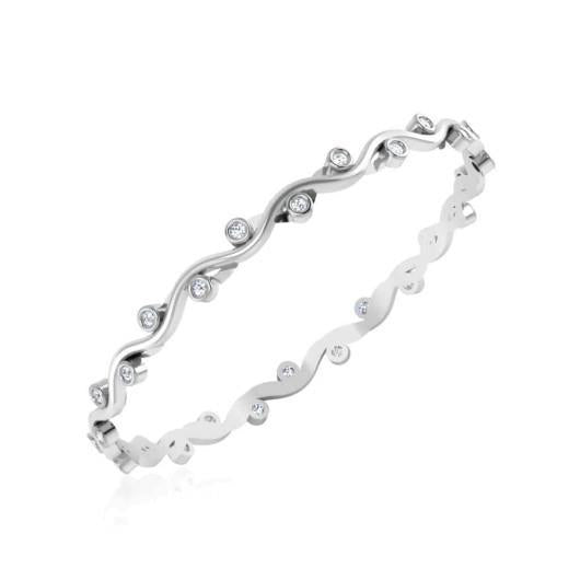 3.90 ct rond geslepen diamanten armband wit goud - harrychadent.nl
