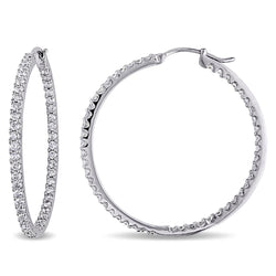 3,90 ct. Briljant Geslepen Sprankelende Echt Diamanten Oorringen Goud Wit