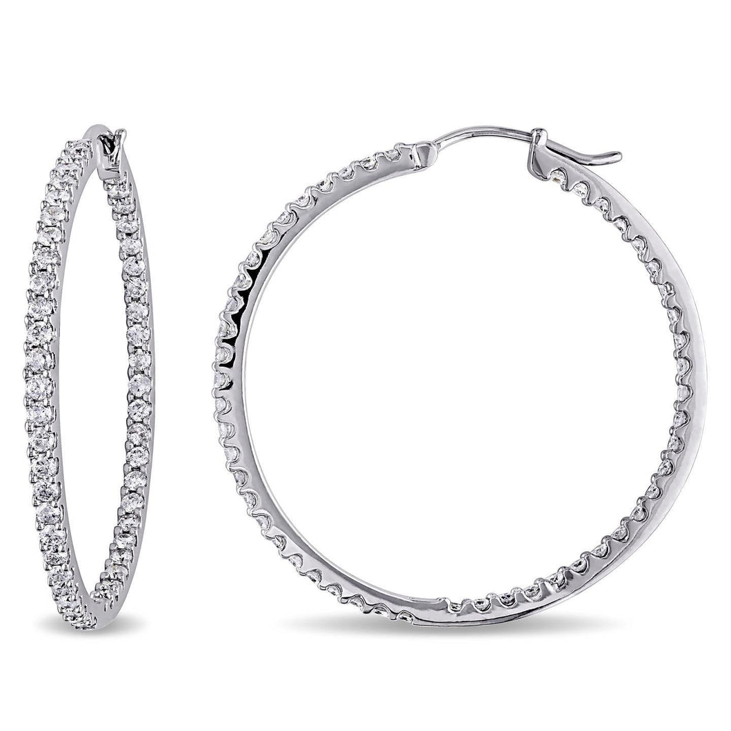 3,90 ct. Briljant Geslepen Sprankelende Echt Diamanten Oorringen Goud Wit - harrychadent.nl