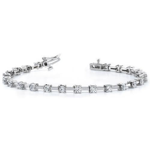 3 Karaat Ronde Echt Diamanten Tennisarmband Prong Set Dames Gouden Sieraden - harrychadent.nl