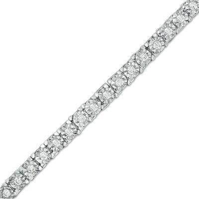 3 Karaat Tennis Armband Rond Echt Diamant Geslepen Montage Wit Gouden Sieraden
