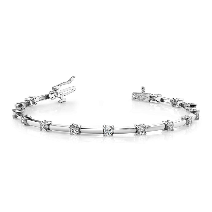 3 Karaat Witte Ronde Echt Diamanten Dames Armband Gouden Sieraden - harrychadent.nl