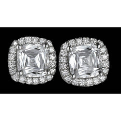 3 karaats Halo Echt Diamanten Oorknopjes Wit Goud 14K