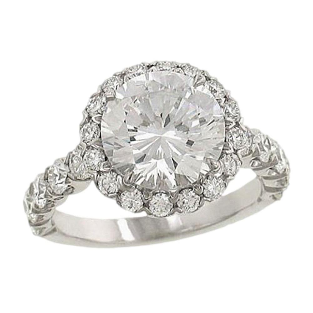 4 karaat diamanten halo ring pave sieraden verloving wit goud - harrychadent.nl