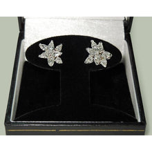 Afbeelding in Gallery-weergave laden, 4 karaat peervorm Ronde Diamanten cluster oorbellen goud - harrychadent.nl
