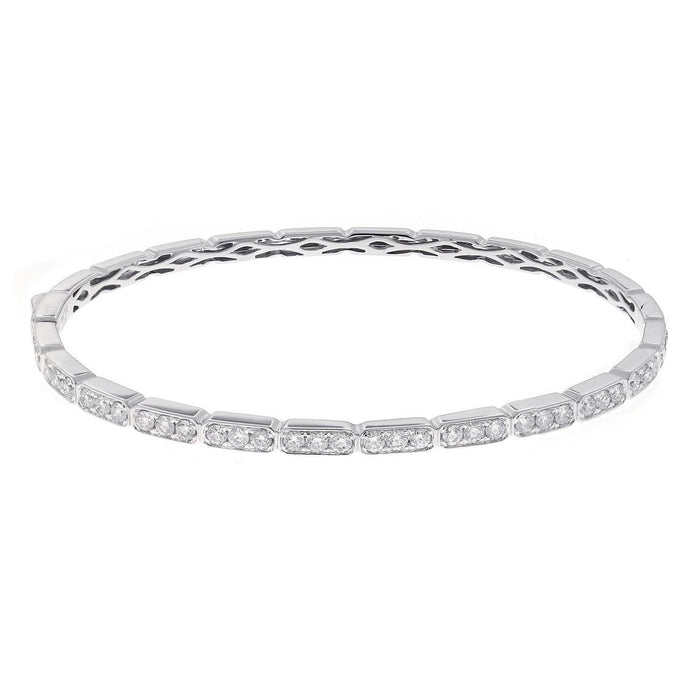 4 karaat ronde micro pave diamanten armband wit goud 14K - harrychadent.nl