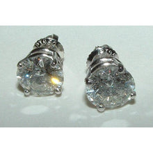 Afbeelding in Gallery-weergave laden, 4 karaats F Vs1 ronde briljante diamanten studs platina oorbellen - harrychadent.nl
