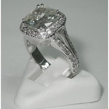 Afbeelding in Gallery-weergave laden, 4 karaats kussen midden diamanten Halo ring wit gouden sieraden - harrychadent.nl
