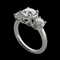 4 karaats lucida diamanten drie stenen ring verlovingswit gouden sieraden