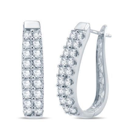 4.30 ct Prachtige Ronde Geslepen Echt Diamanten Dames Hoepel Oorbellen Goud Wit - harrychadent.nl