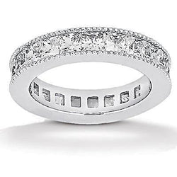 4.40 karaat Prinses Echt Diamanten Eeuwigheid Trouwring