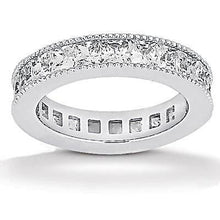 Afbeelding in Gallery-weergave laden, 4.40 karaat Prinses Echt Diamanten Eeuwigheid Trouwring - harrychadent.nl
