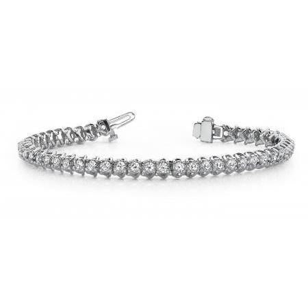 4.50 Karaat Griffenset Ronde Echt Diamanten Tennisarmband Massief Wit Goud - harrychadent.nl