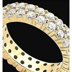 4,60 karaat diamanten eeuwigheid band ring geel gouden sieraden