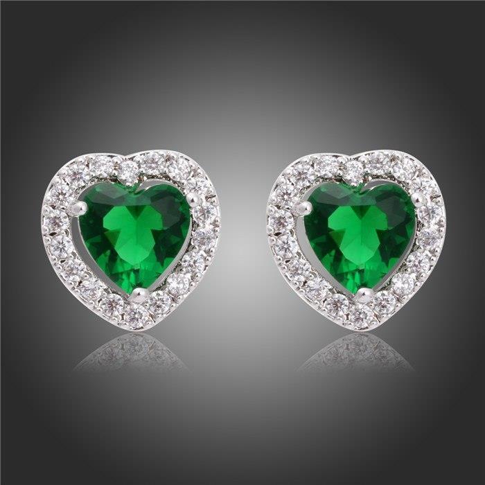 4,70 ct groene smaragd en diamanten oorknopjes met oorknopjes - harrychadent.nl