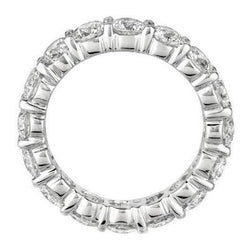 4.80 Karaat Ronde Natuurlijke uit de aarde gewonnen Diamanten Eternity Ring Witgoud 14K