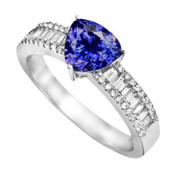 4.01 ct biljoen tanzaniet diamanten verlovingsring wit goud 14k