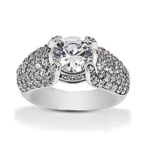 4,01 Karaat Echt Diamanten Witgouden 14K Verlovingsring - harrychadent.nl