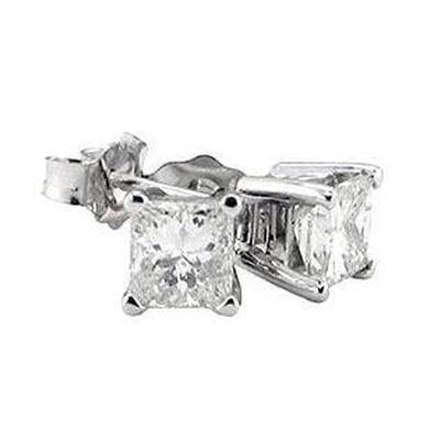 4.02 karaat prinses geslepen diamanten oorbellen witgouden sieraden - harrychadent.nl