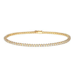 4.20 karaat briljant geslepen diamanten tennisarmband geel goud 14k