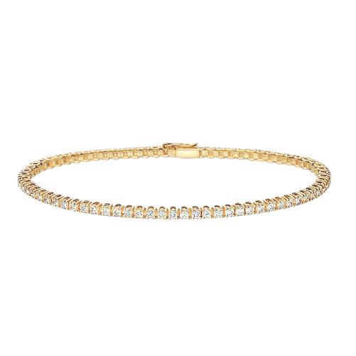 4.20 karaat briljant geslepen diamanten tennisarmband geel goud 14k - harrychadent.nl