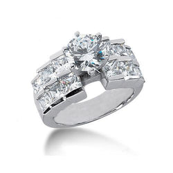 4.25 Karaat Echte Natuurlijke uit de aarde gewonnen Diamanten Verlovingsring Fancy met Grote Diamanten