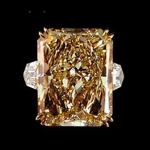 4.40 ct. Stralende champagne diamanten ring geel goud 14KNieuw - harrychadent.nl