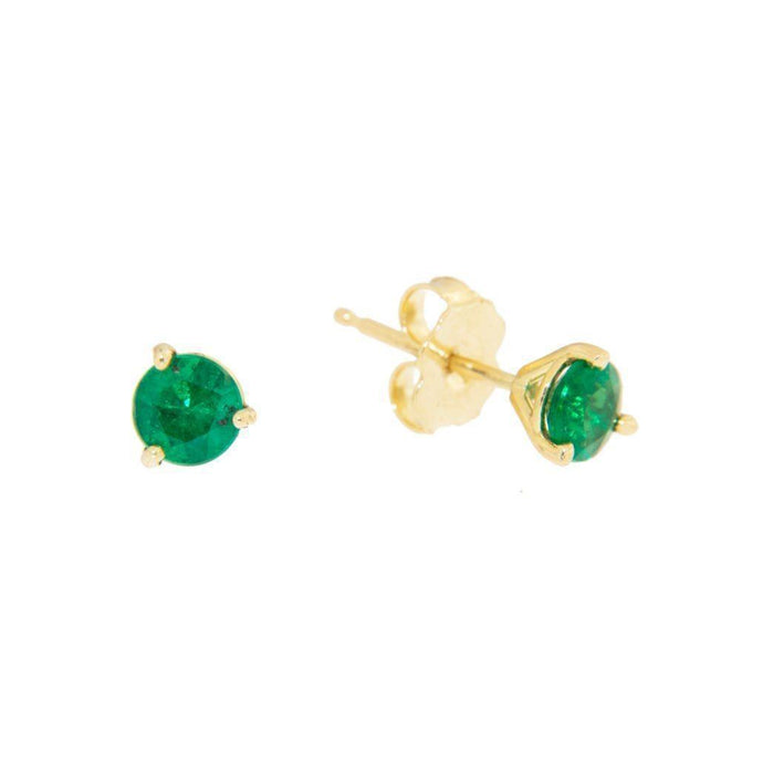 4.50 ct groene smaragd ronde oorknopjes - harrychadent.nl