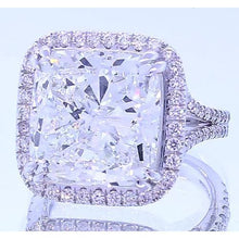 Afbeelding in Gallery-weergave laden, 4.50 karaat kussen diamant Halo jubileum ring sieraden - harrychadent.nl
