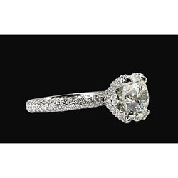 4.51 Ct Sprankelende Witgouden Verlovingsring met Natuurlijke uit de aarde gewonnen Diamant