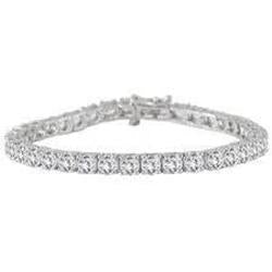 4,5 ct Ronde Geslepen Echt Diamanten Tennisarmband Massief Witgouden Sieraden - harrychadent.nl