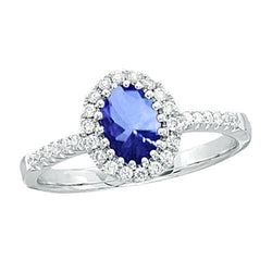 4.60 Ct Sri Lanka Sapphire Halo Diamanten Verlovingsring