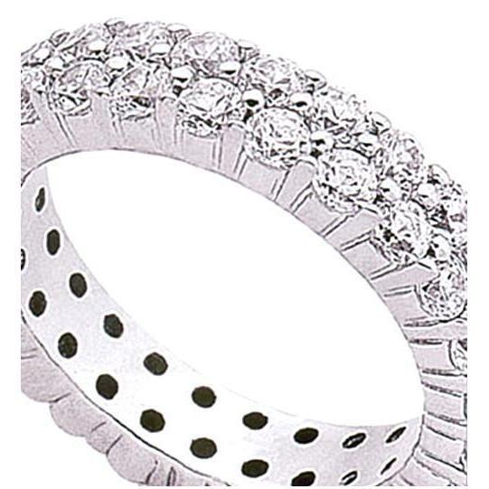 4,60 Karaat Echt Diamanten Eeuwigheid Band Wit Goud 14K Sieraden Nieuw