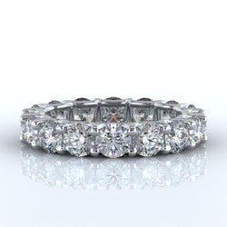 4.80 karaat ronde diamanten eeuwigheid trouwring sieraden