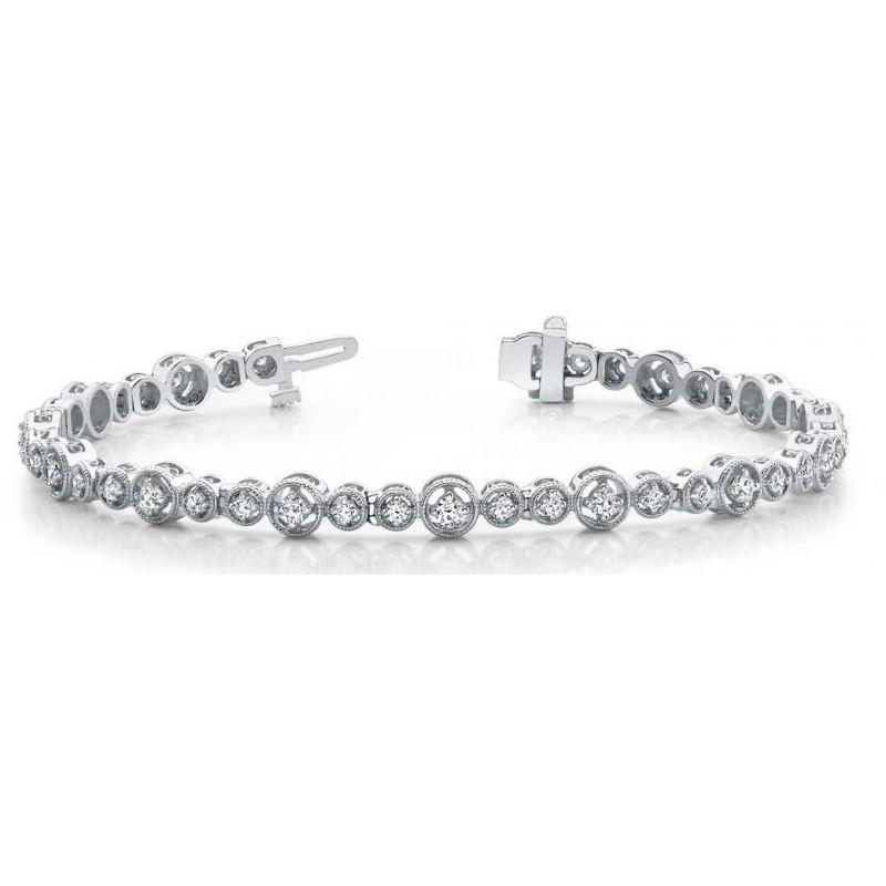 4,90 Karaat Ronde Briljante Echt Diamanten Tennisarmband Goud 14K