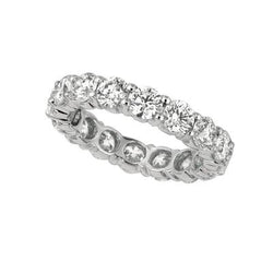 4 Karaat Echt Diamanten Eeuwigheid Band 14K Witgouden Sieraden Nieuw
