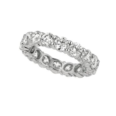 4 Karaat Echt Diamanten Eeuwigheid Band 14K Witgouden Sieraden Nieuw