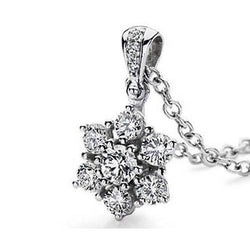 4 Karaat Griffenzetting Ronde Echt Diamanten Halsketting Hanger