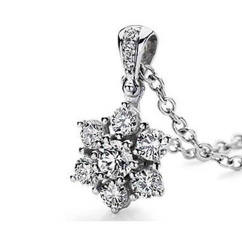 4 Karaat Griffenzetting Ronde Echt Diamanten Halsketting Hanger - harrychadent.nl